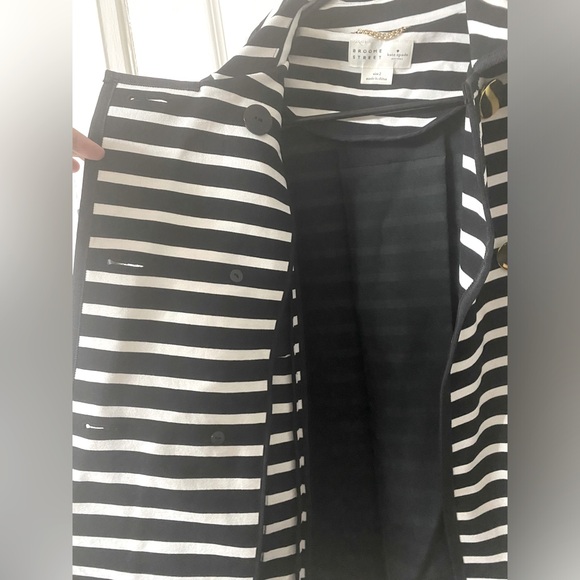 Kate Spade Broome Street Striped Size 2 Gold Button Blazer/Jacket Front Pockets - Picture 13 of 13